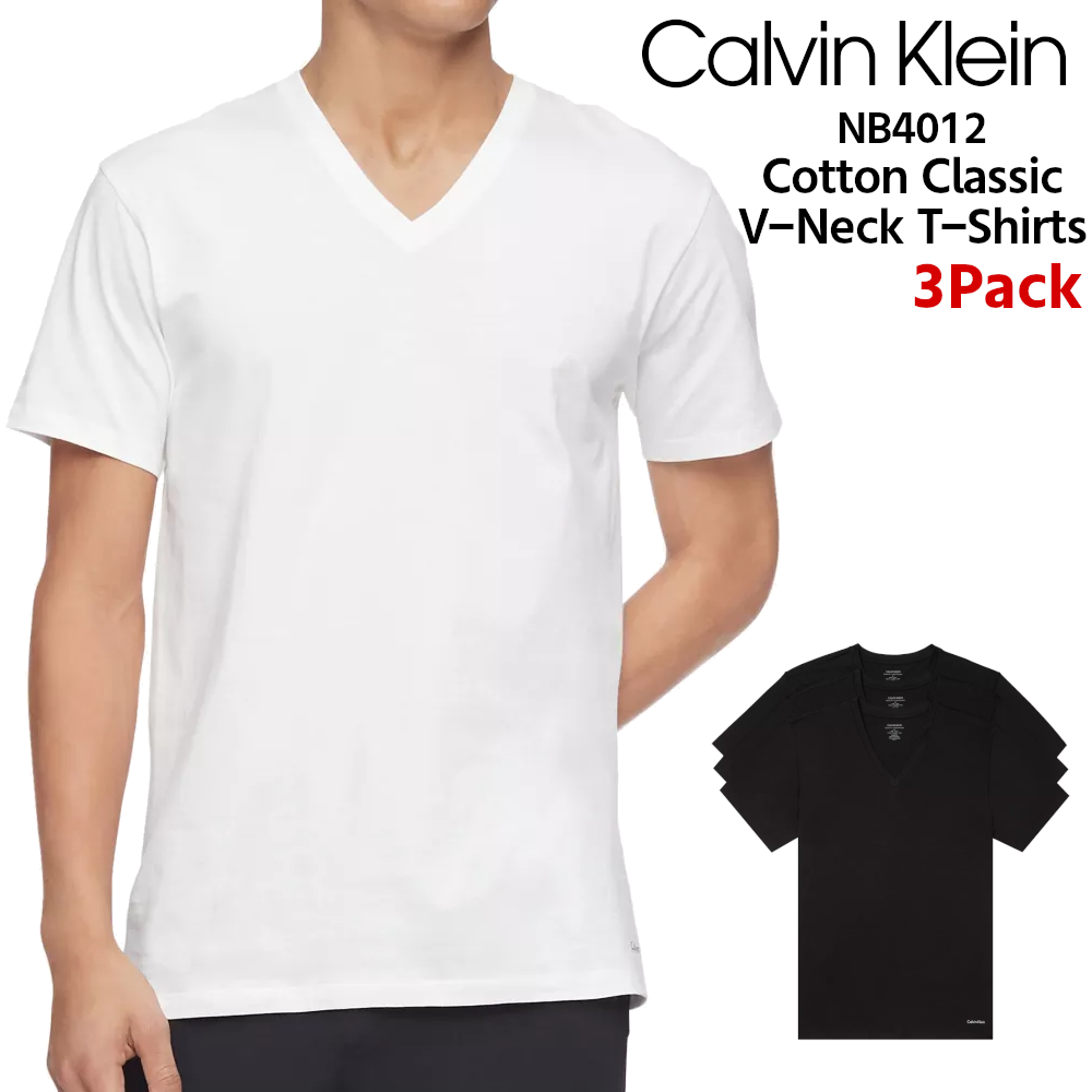 Calvin Klein 半袖Tシャツ 3枚セット NB4012 【カルバンクライン】