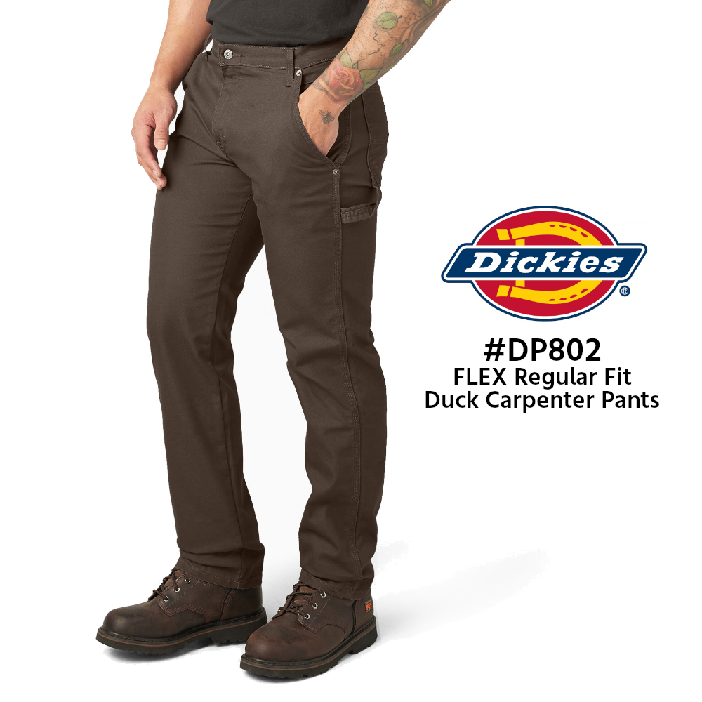 DICKIES ディッキーズ カーペンターパンツ #DP802 FLEX Regular Fit Duck Carpenter Pants (USAライン)