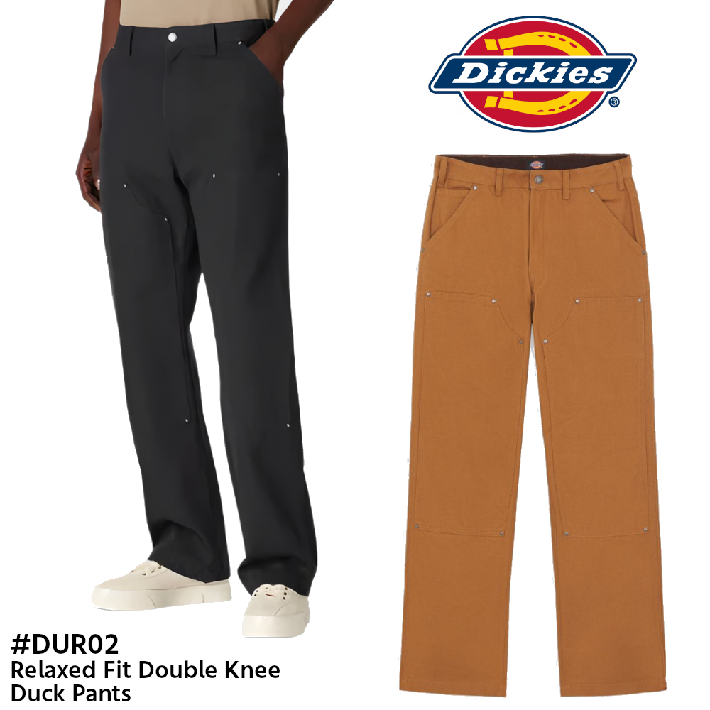 DICKIES ディッキーズ ダブルニーパンツ #DUR02 Relaxed Fit Double Knee Duck Pants (USAライン)
