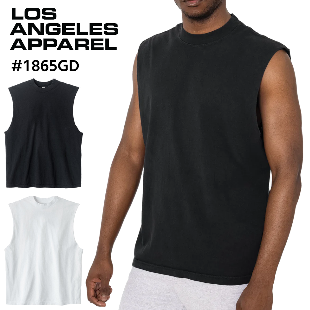 LOS ANGELES APPAREL (ロサンゼルスアパレル) #1865GD ノースリーブTシャツ (6.5オンス)