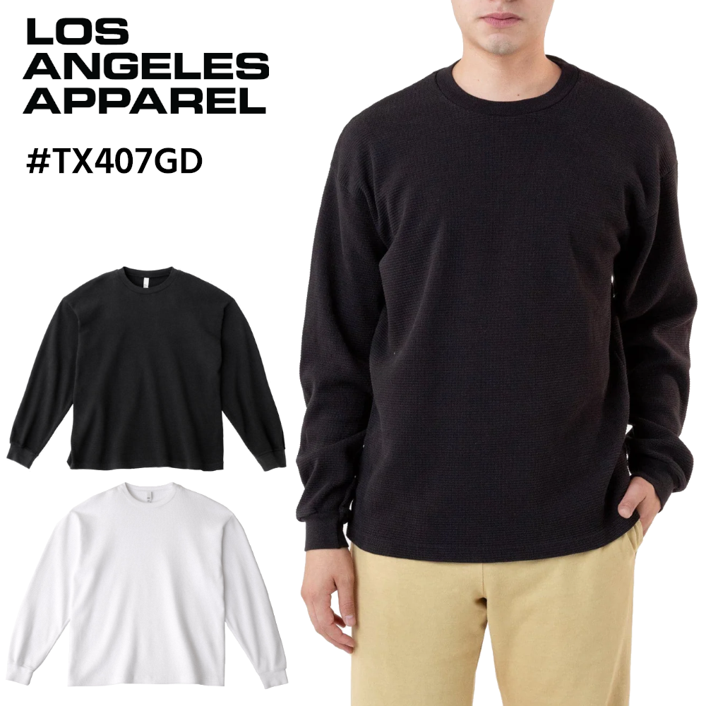 LOS ANGELES APPAREL (ロサンゼルスアパレル) #TX407GD サーマル長袖Tシャツ