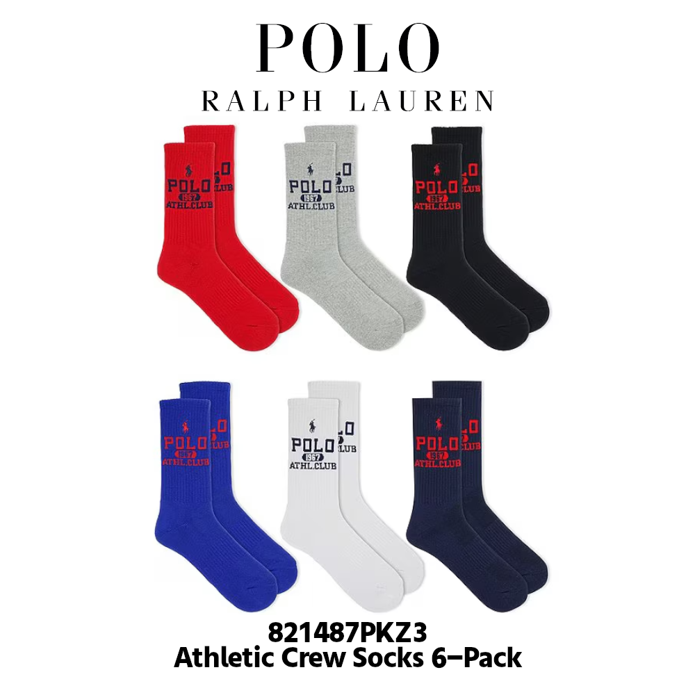 POLO RALPH LAUREN  靴下 6足セット ソックス 821487PKZ3 【ポロラルフローレン】