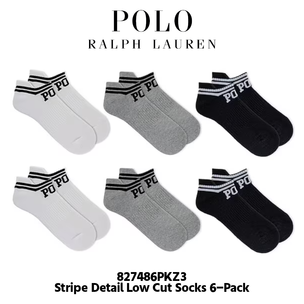POLO RALPH LAUREN  靴下 6足セット ローカットソックス 827486PKZ3 【ポロラルフローレン】