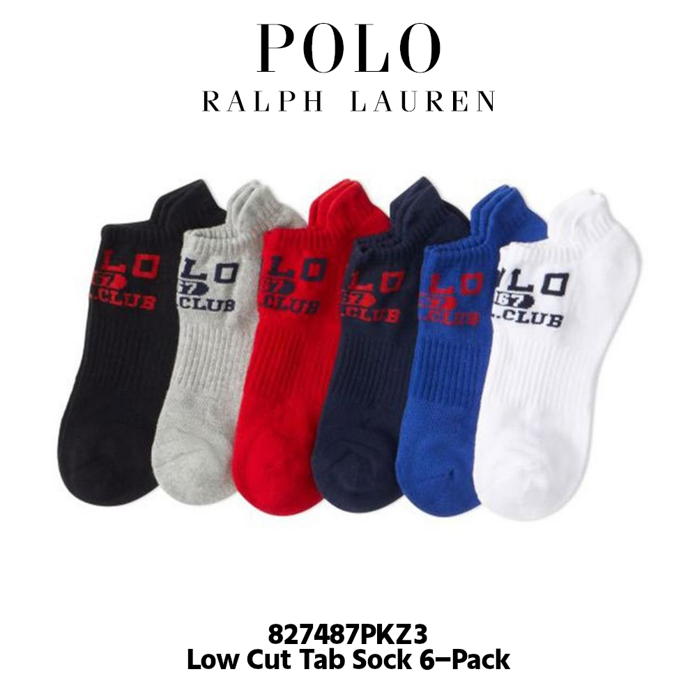 POLO RALPH LAUREN  靴下 6足セット ローカットタブソックス 827487PKZ3 【ポロラルフローレン】
