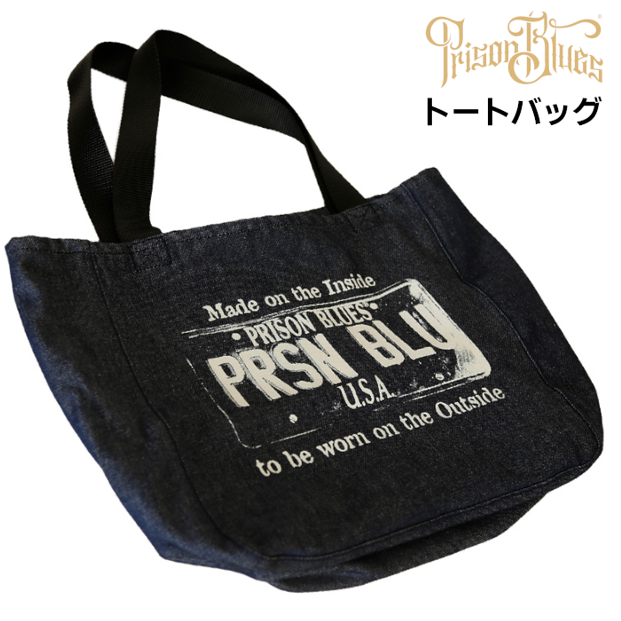 PRISON BLUES トートバッグ Tote bag USA Plate Logo プリズンブルース