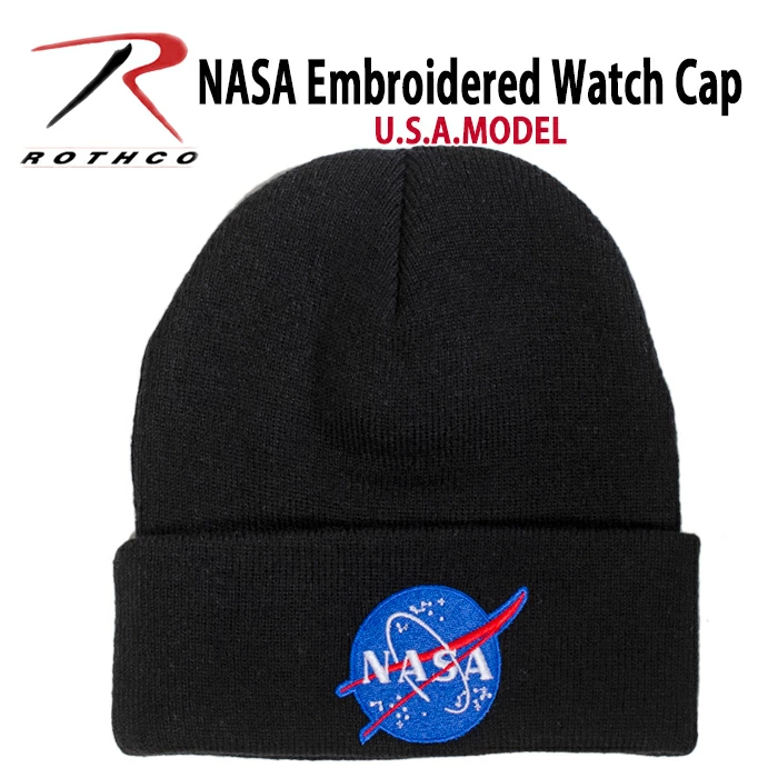 ROTHCO【ロスコ】NASA ニット帽子 #5424　Deluxe NASA Meatball Logo Embroidered Watch Cap