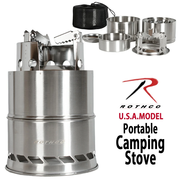 ROTHCO【ロスコ】キャンプストーブ #1519　Stainless Steel Portable Camping / Backpacking Stove