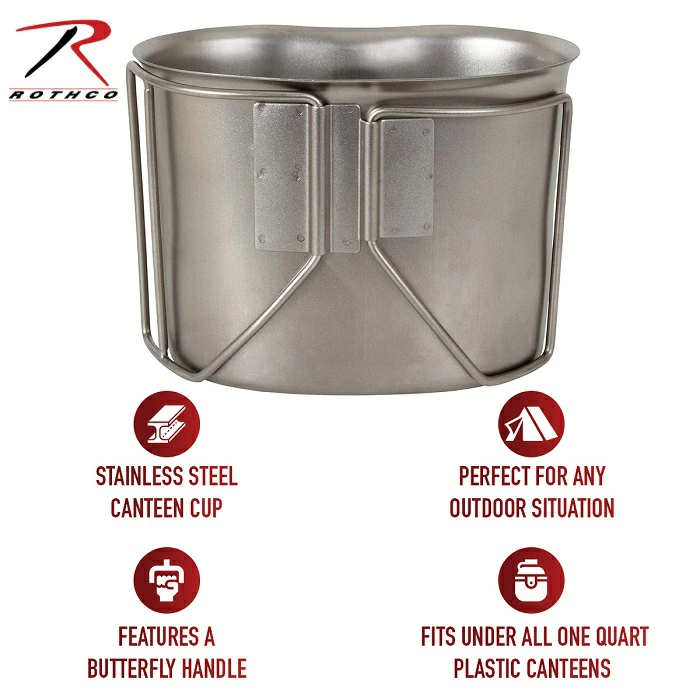 ROTHCO（ロスコ）スティール カップ 飯ごう #512 Stainless Steel Canteen Cup