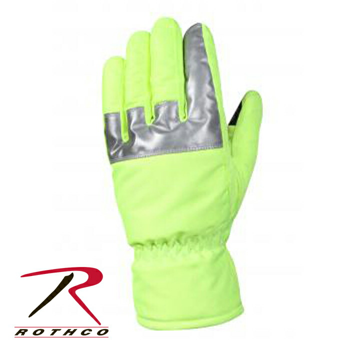 ROTHCO（ロスコ） セーフティグリーン グローブ #5487 Safety Green Gloves With Reflective Tape