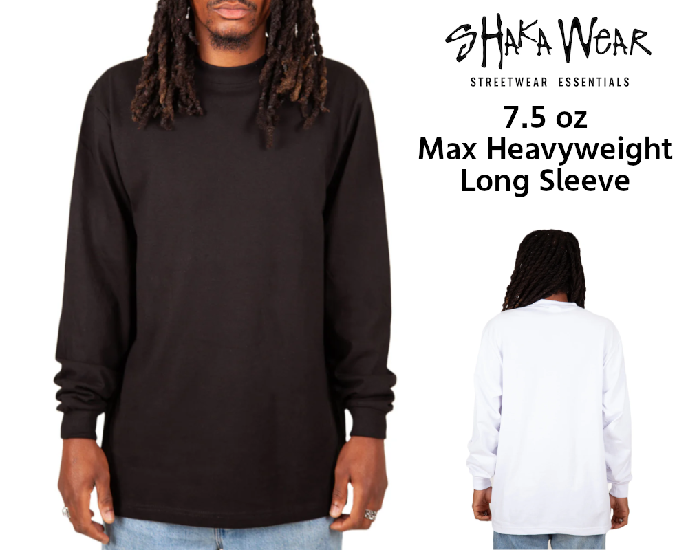 SHAKA WEAR (シャカウェア) マックスヘビーウェイト 長袖Tシャツ 7.5 oz Max Heavyweight Long Sleeve