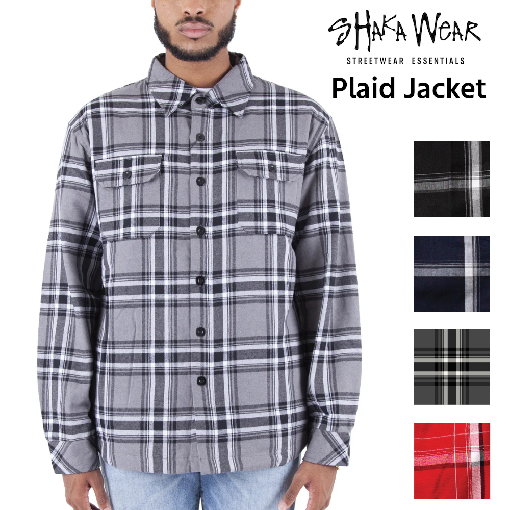 SHAKA WEAR (シャカウェア) チェック柄 シャツ ジャケット Plaid Jacket