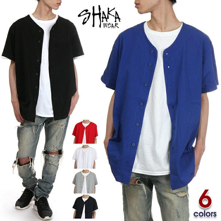SHAKA WEAR (シャカウェア) ベースボール シャツ 7.5 oz Baseball Jersey 天竺素材
