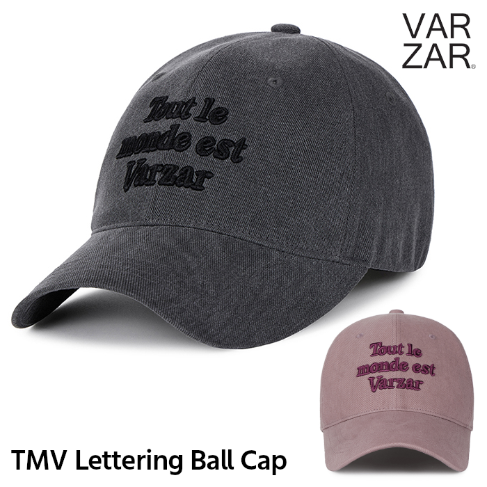 VAZAR バザール TMV レタリング刺繍 ボールキャップ 韓国 TMV Lettering Ball Cap