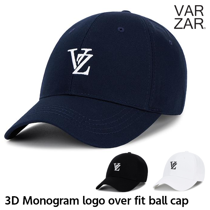 VAZAR バザール 3D モノグラムロゴ ボールキャップ 韓国 3D Monogram logo over fit ball cap