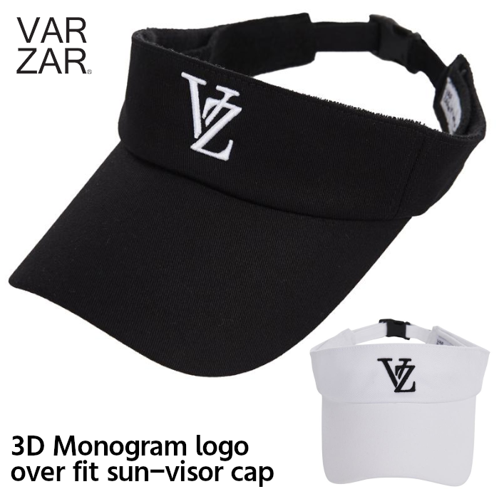 VAZAR バザール 3Dモノグラムロゴ サンバイザー 韓国 3D Monogram logo over fit sun-visor cap