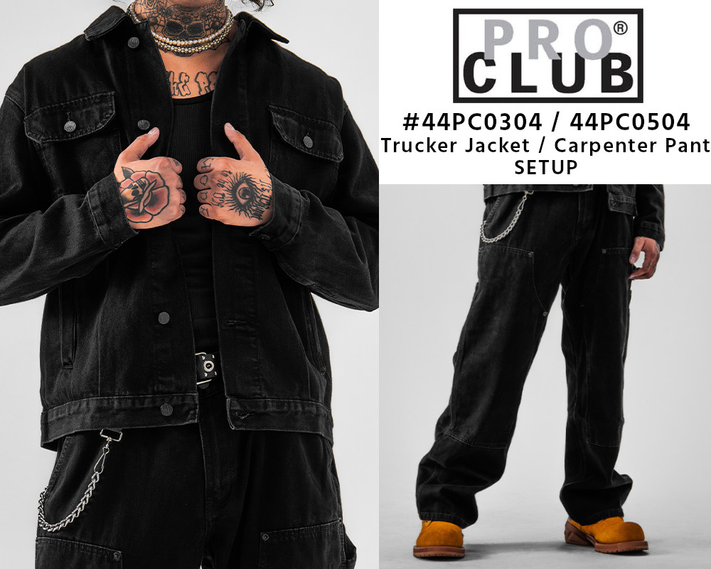 PROCLUB ジャケット カーペンターパンツ セットアップ Trucker Jacket & Pant 上下 プロクラブ