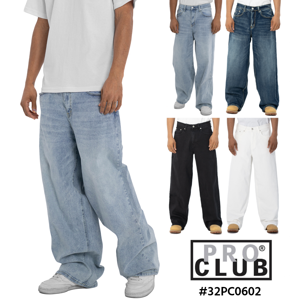 PROCLUB バギーデニムパンツ Heavyweight Baggy Fit Denim Pant (プロクラブ) #32PC0602