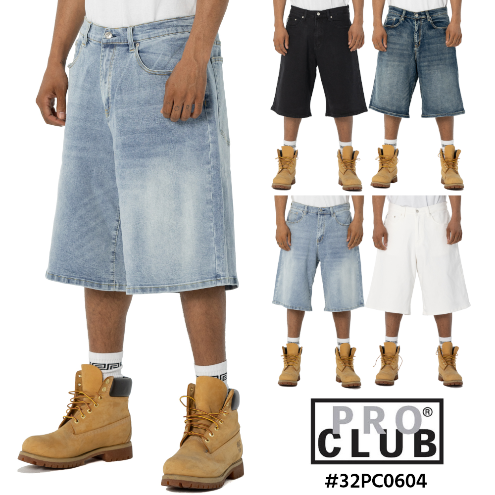 PROCLUB #32PC0604 バギー デニムハーフパンツ Heavyweight Baggy Fit Denim Short プロクラブ