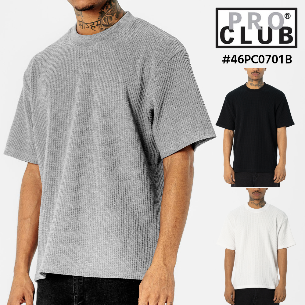 PROCLUB #46PC0701B サーマル 半袖Tシャツ Heavywide Short Sleeve Thermal Tee プロクラブ