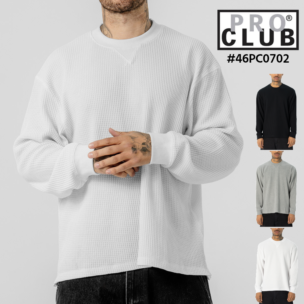 PROCLUB サーマル 長袖Tシャツ ワイド (ヘビー) プロクラブ (46PC0702)